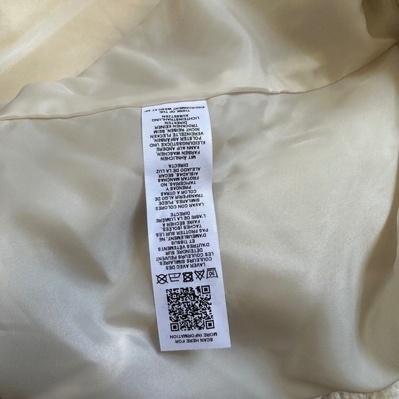 ASOS Desing womens‎ beige cream teddy fleece snap front jacket Sz 6 - Picture 6 of 11